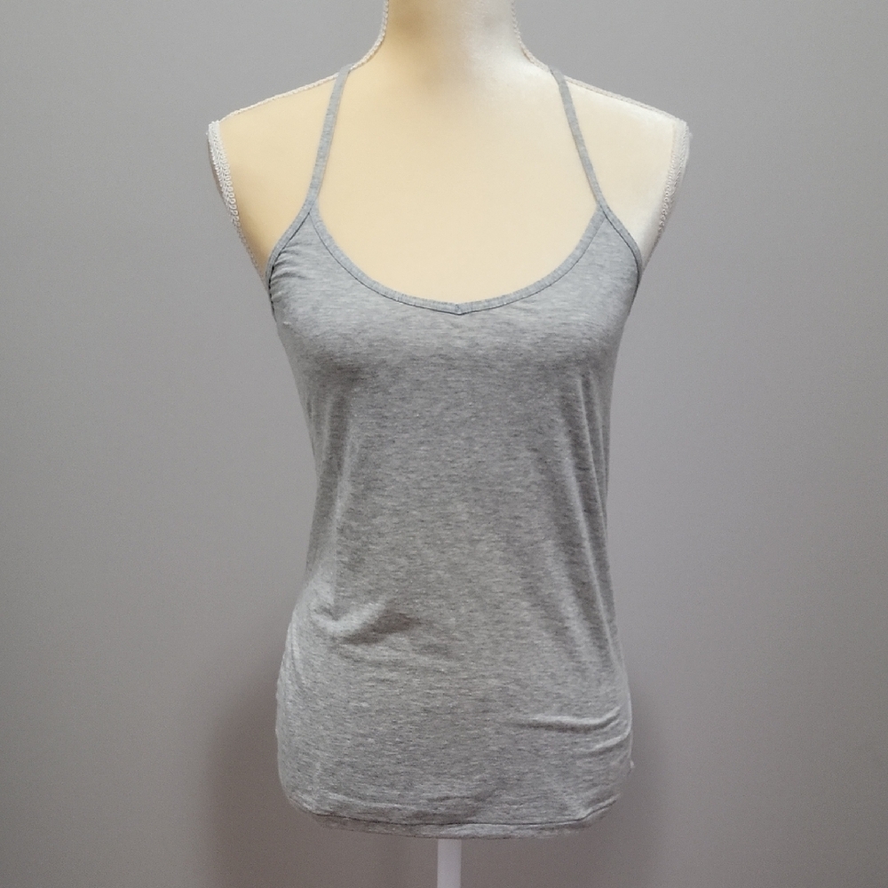 Victorias Secret One Size Y Back Sleep Tank - Heather Grey